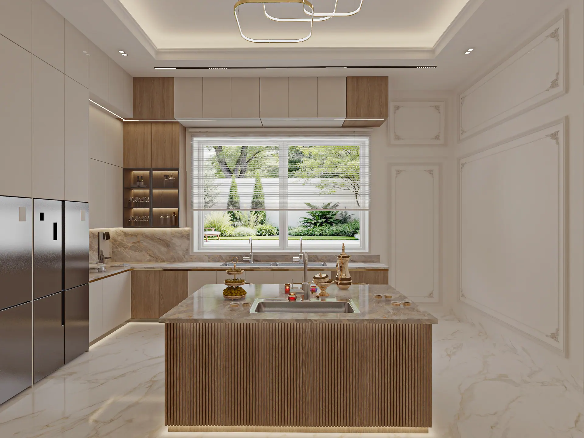 Modern Warm Kitchen