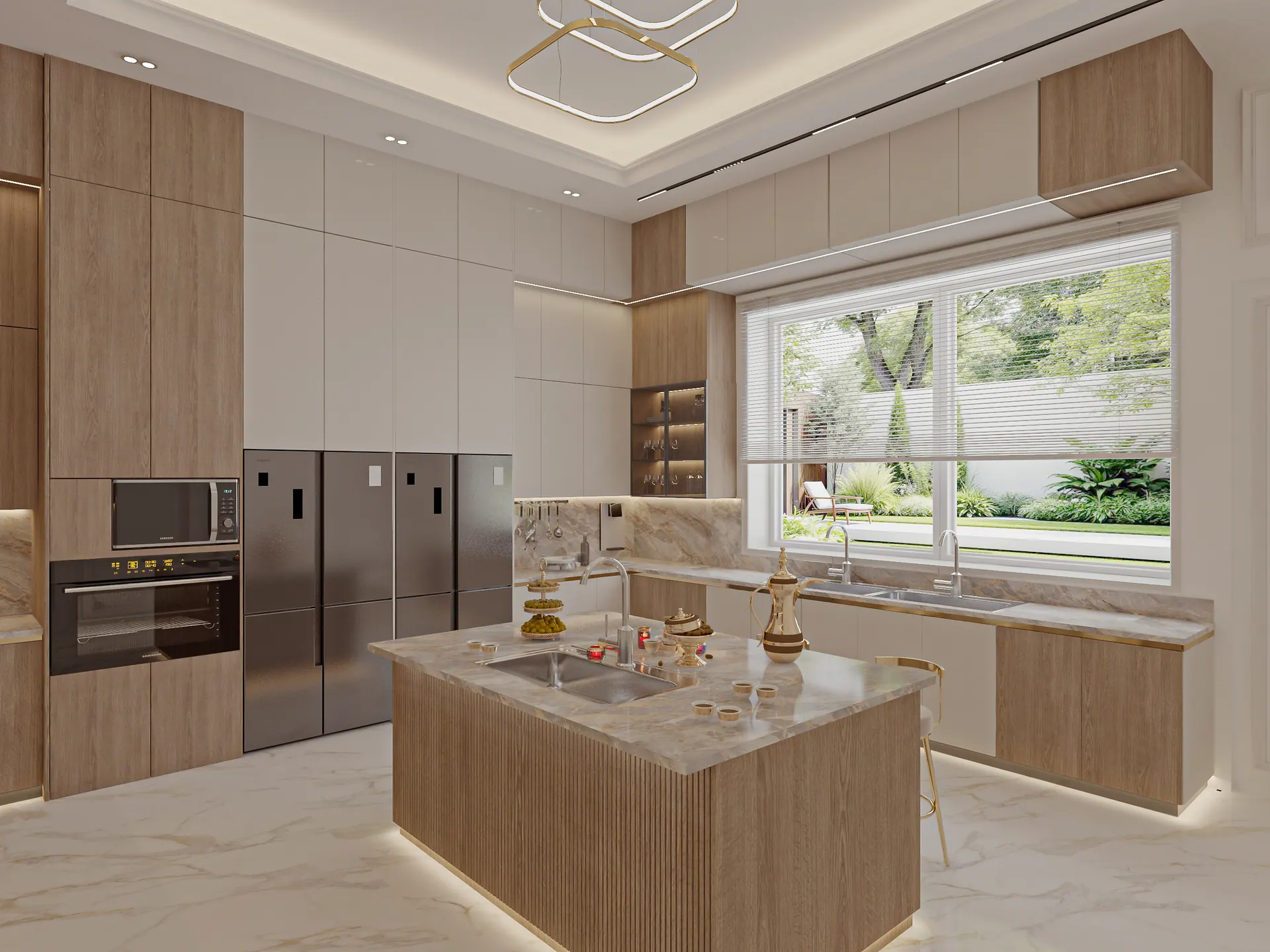 Modern Warm Kitchen