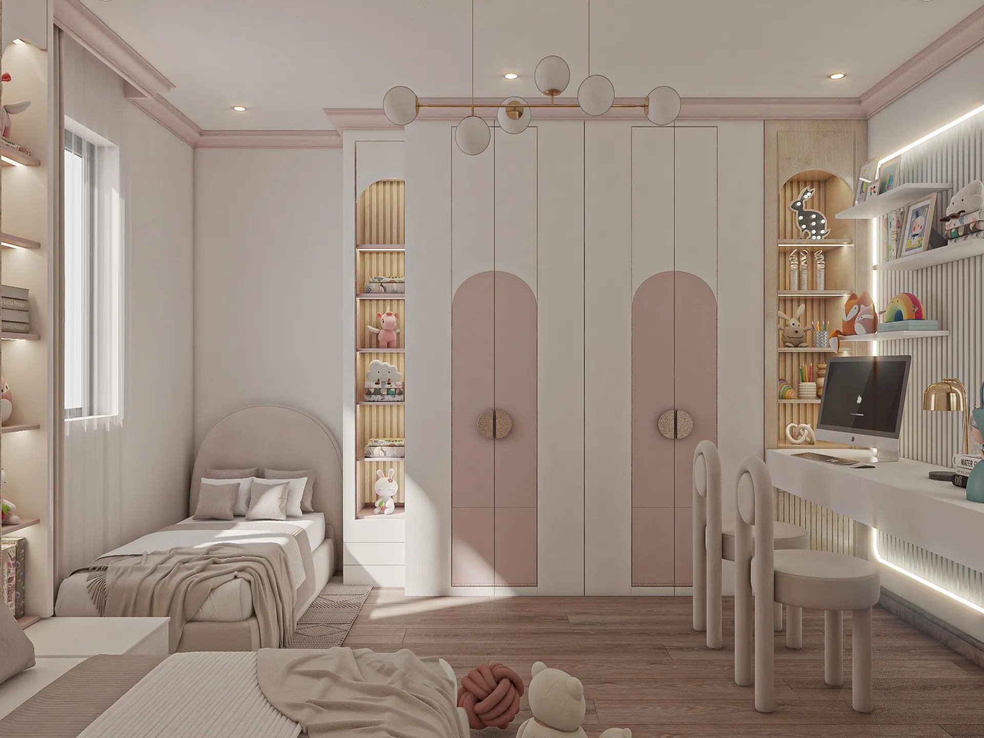Soft Elegant Girls Bedroom