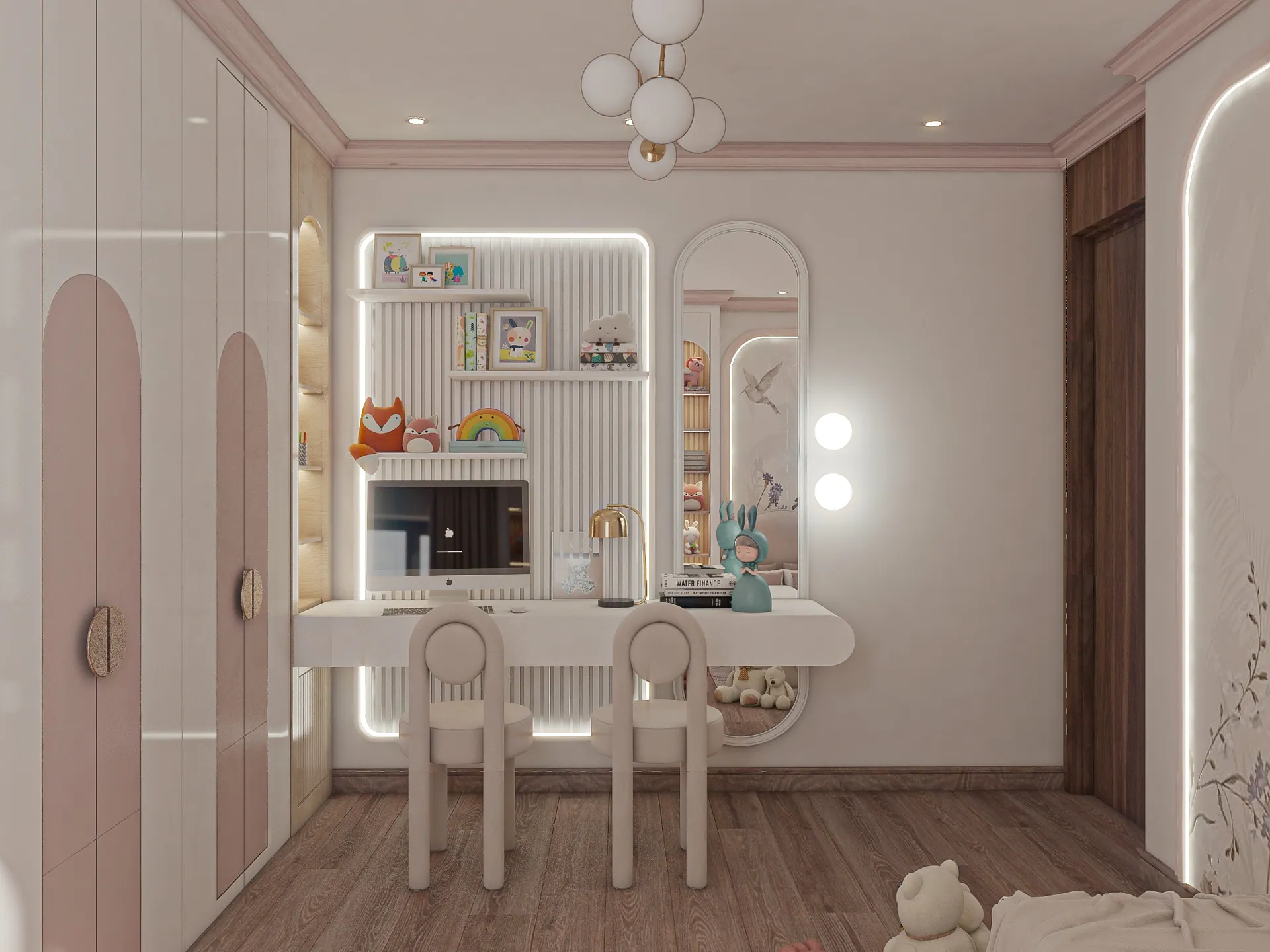 Soft Elegant Girls Bedroom