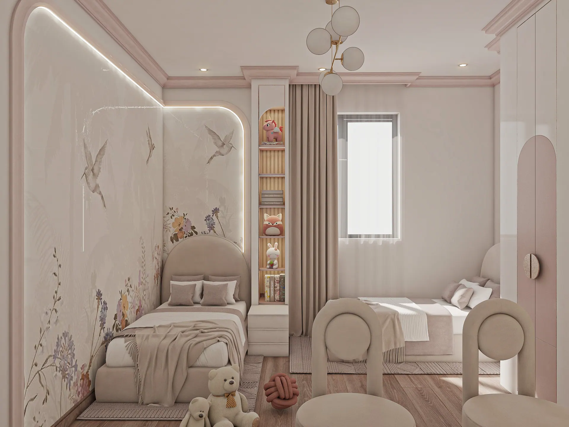 Soft Elegant Girls Bedroom